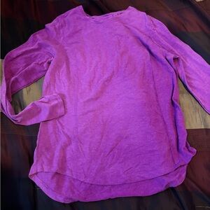 Avis, Long Sleeve Purple Shirt, Medium